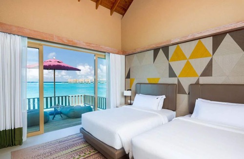 Farukolhufushi Island Hotel | 2-Bedroom Rock Royalty Overwater Pool Villa, Hard Rock Maldives