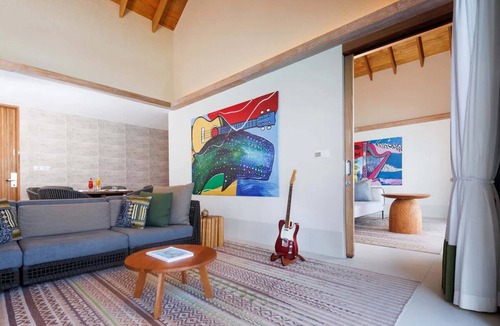 Farukolhufushi Island Hotel | 2-Bedroom Rock Royalty Overwater Pool Villa, Hard Rock Maldives